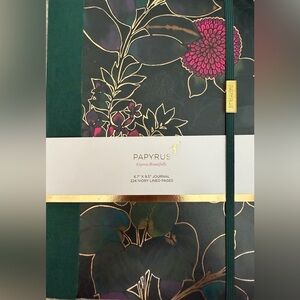 Papyrus Floral Journal with Green and Gold Accents B4